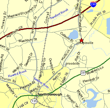 Map Showing Northborough Kennels